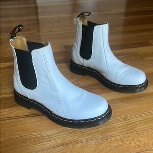 Dr. Marten’s White Leather Chelsea Boots size 9